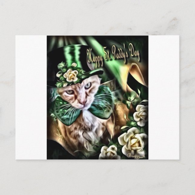 St Patrick's Day Claude Postcard (Front)