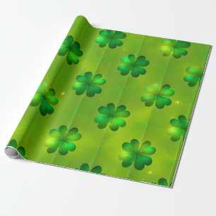 St Patrick's Day Clover 4 Lists Popular Collection Wrapping Paper
