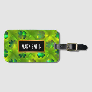 St Patrick's Day Clover 4 Lists Trendy Collection Luggage Tag