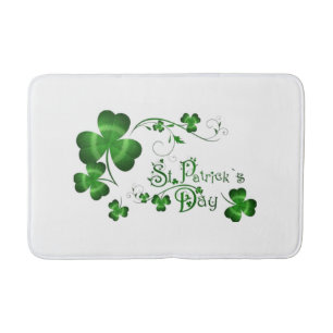 St Patricks Day Clover Bath Mat