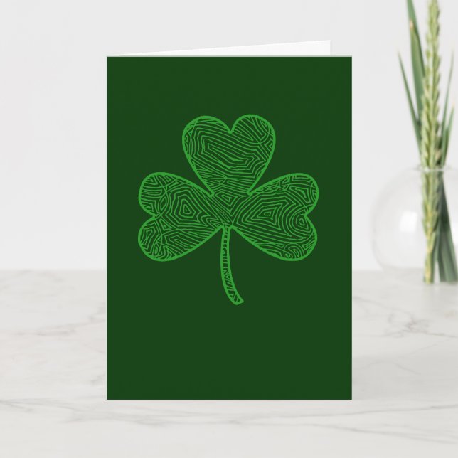 St. Patrick's Day Clover Card (Front)