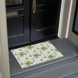St Patrick's Day Clover Doormat