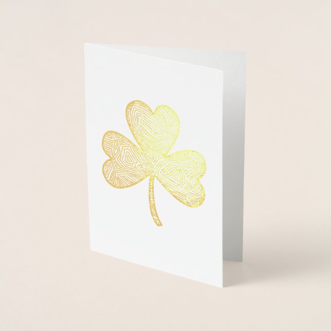 St. Patrick's Day Clover Foil Card (Front)
