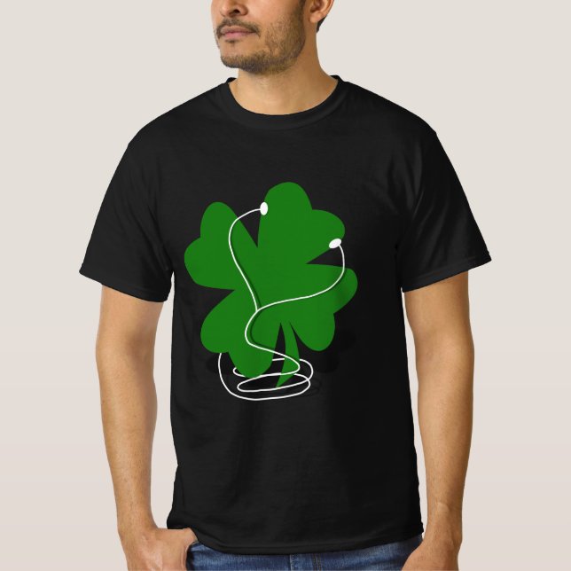St. Patrick's Day Clover - iRish Clover T-Shirt (Front)
