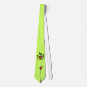 st. patrick's day clover & ladybugs tie