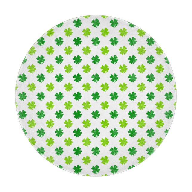 St. Patrick's Day Clover Leaves Pattern-54601 Cutting Board (Front)