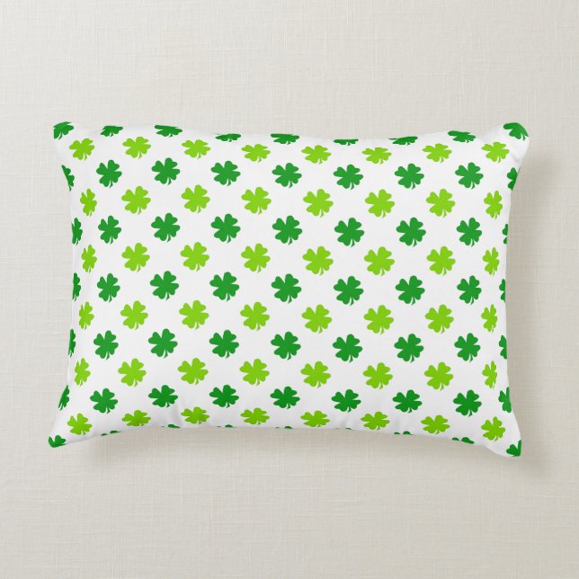 St. Patrick's Day Clover Leaves Pattern-54601 Decorative Cushion (Back)