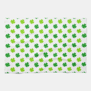 St. Patrick's Day Clover Leaves Pattern-54601 Tea Towel