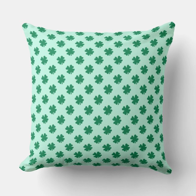 St. Patrick's Day Clover Leaves Pattern-54602 Cushion (Front)