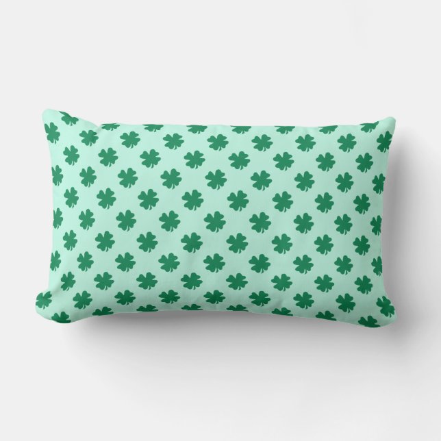 St. Patrick's Day Clover Leaves Pattern-54602 Lumbar Cushion (Front)