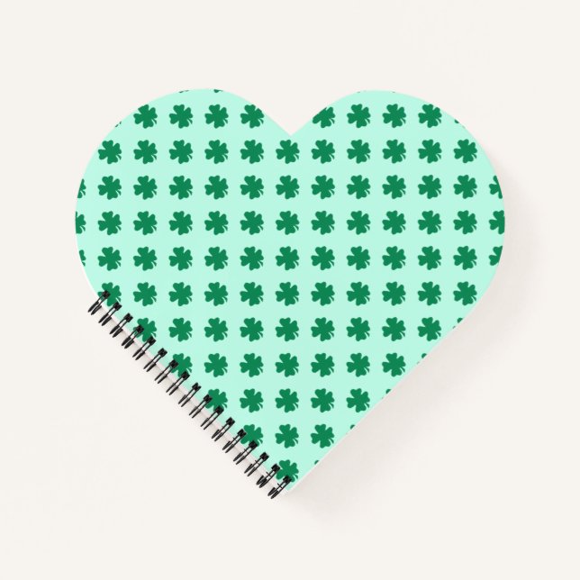 St. Patrick's Day Clover Leaves Pattern-54602 Notebook (Front)