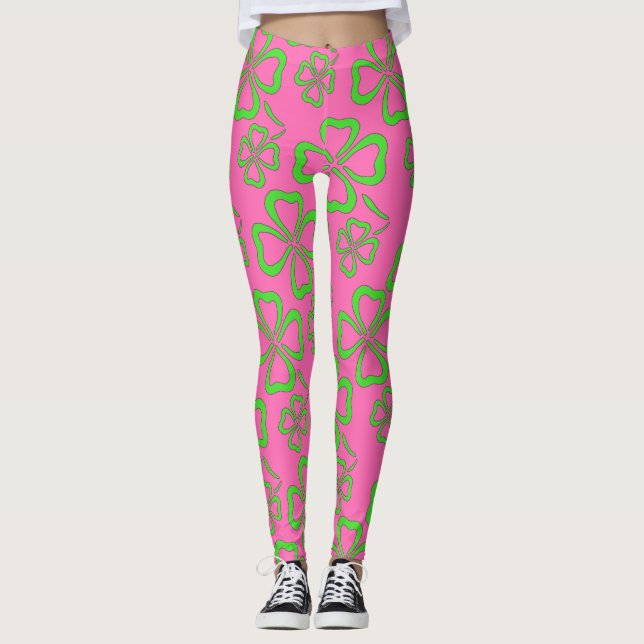 St. Patrick's Day Clover Leggings (Front)