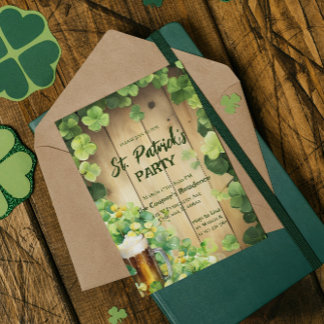 St. Patrick's Day | Clover | Party Invitation 