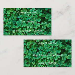 St. Patrick's Day Clover patch Business Card