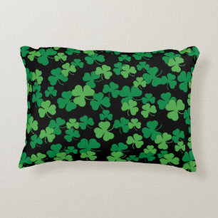 St. Patricks day clover pattern Decorative Cushion