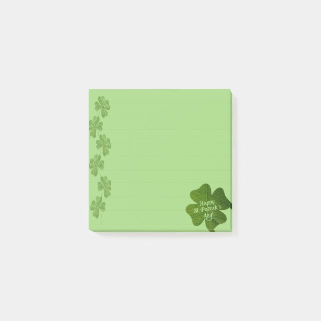 St. Patricks Day Clover  Post-it Notes (Front)