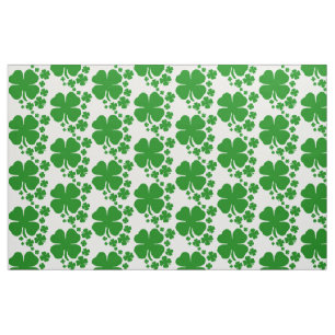 St Patricks Day Clover Shamrock Pattern Design Fabric