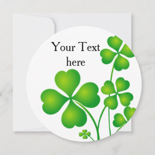 St. Patrick's Day Clover / Shamrocks + your ideas Card