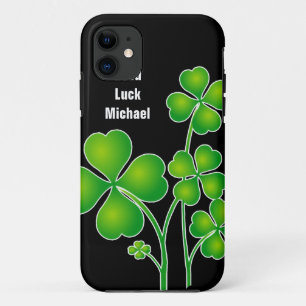 St. Patrick's Day Clover / Shamrocks + your ideas iPhone 11 Case