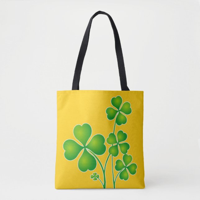 St. Patrick's Day Clover / Shamrocks + your ideas Tote Bag (Front)
