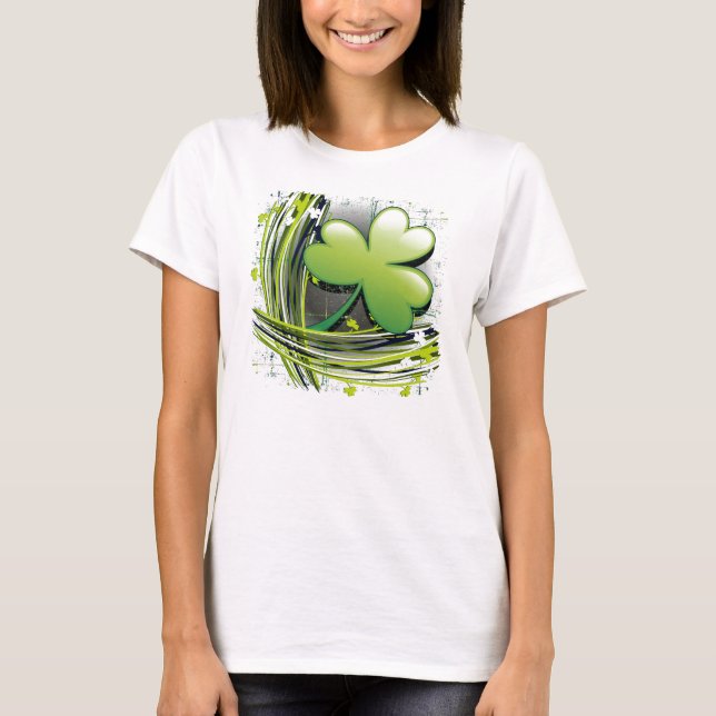 St Patrick's Day Clover T-Shirt (Front)