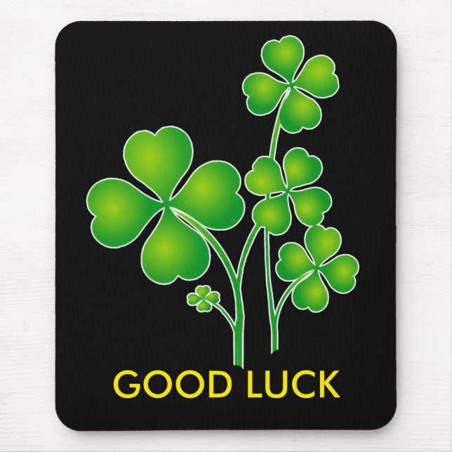 St. Patrick's Day Clover + your ideas Mouse Pad (Front)