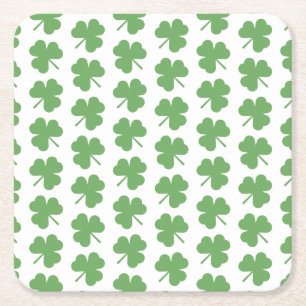 St. Patrick's Day Clovers Paper Coasters