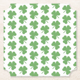 St. Patrick's Day Clovers Paper Coasters