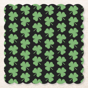 St. Patrick's Day Clovers Paper Coasters