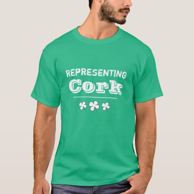 St. Patrick's Day, Co. Cork Men's Green T-Shirt (Front)