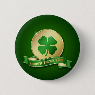 St. Patrick's Day Coin Shamrock 6 Cm Round Badge