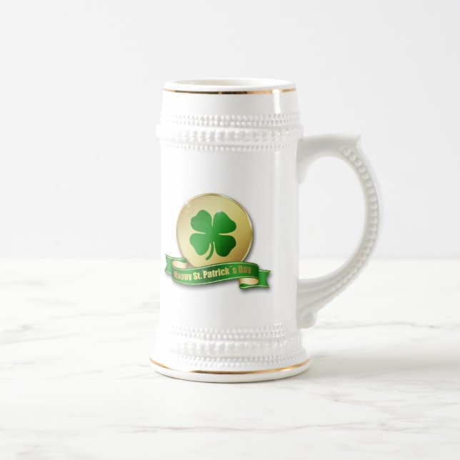 St. Patrick's Day Coin Shamrock Beer Stein (Right)