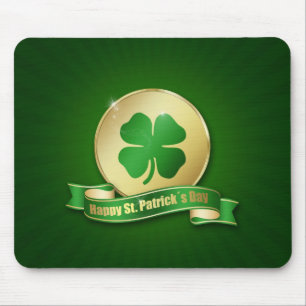 St. Patrick's Day Coin Shamrock Mouse Pad