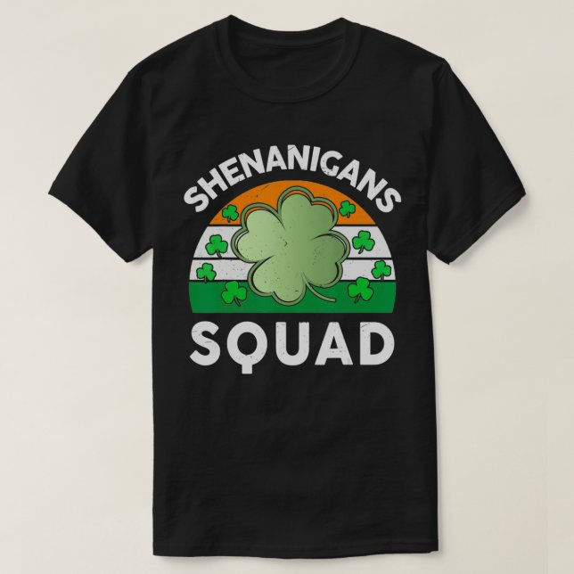 St Patricks Day Costume Men Women Irish Shenanigan T-Shirt (Design Front)