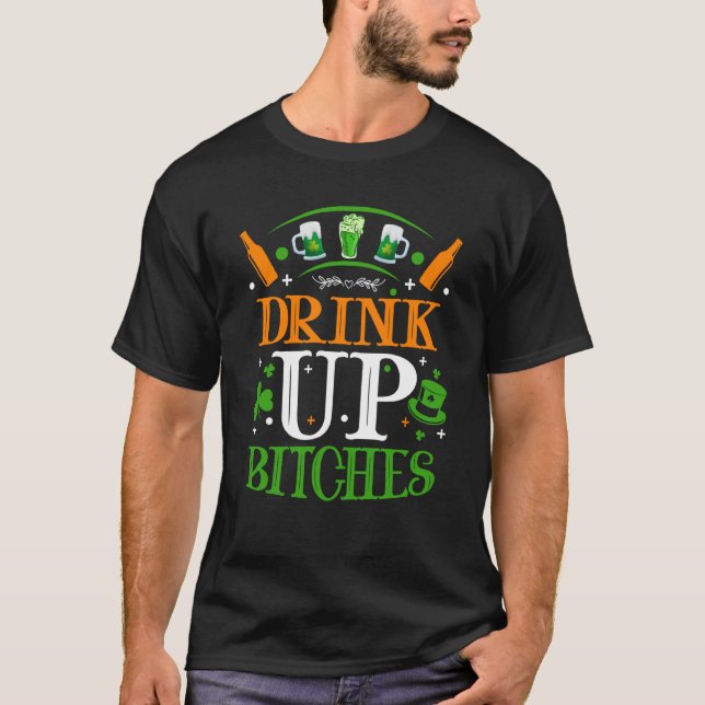 St Patrick's Day Costume Saint Paddy's Irish Toast T-Shirt (Front)