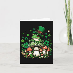 St Patricks Day Cottagecore Frog Aesthetic Under M Card
