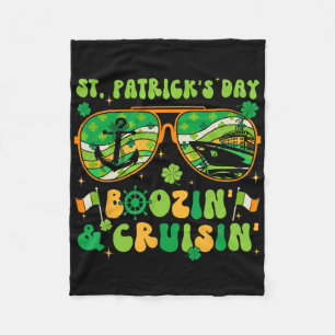 St Patricks Day Cruise Matching Cruising Boozing D Fleece Blanket