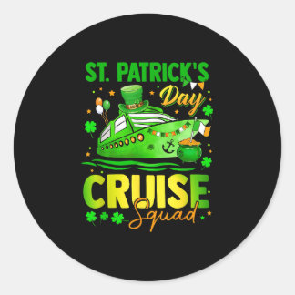 St patrick's day cruise squad crew vacation classic round sticker