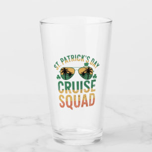 St Patrick's Day Cruise Squad Funny Family Matchin Glass