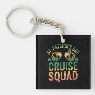 St Patrick's Day Cruise Squad Funny Family Matchin Key Ring