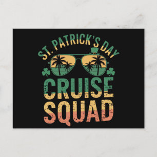 St Patrick's Day Cruise Squad Funny Family Matchin Postcard