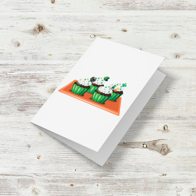 St Patricks Day Cupcakes Card (Creator Uploaded)