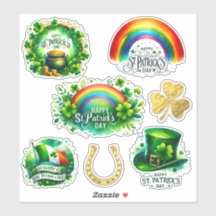 St. Patrick's Day Custom-Cut Vinyl Sticker