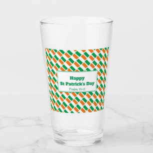 ST PATRICKS DAY Customisable Irish Flag Glass