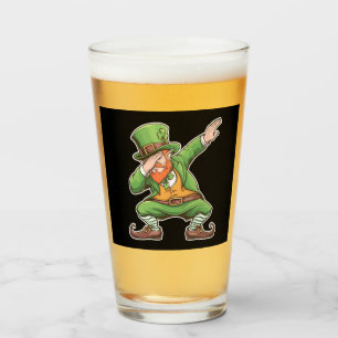 St Patricks Day Dab Dabbing Leprechaun In Green Glass