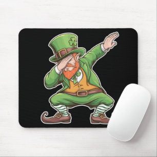 St Patricks Day Dab Dabbing Leprechaun In Green  Mouse Pad