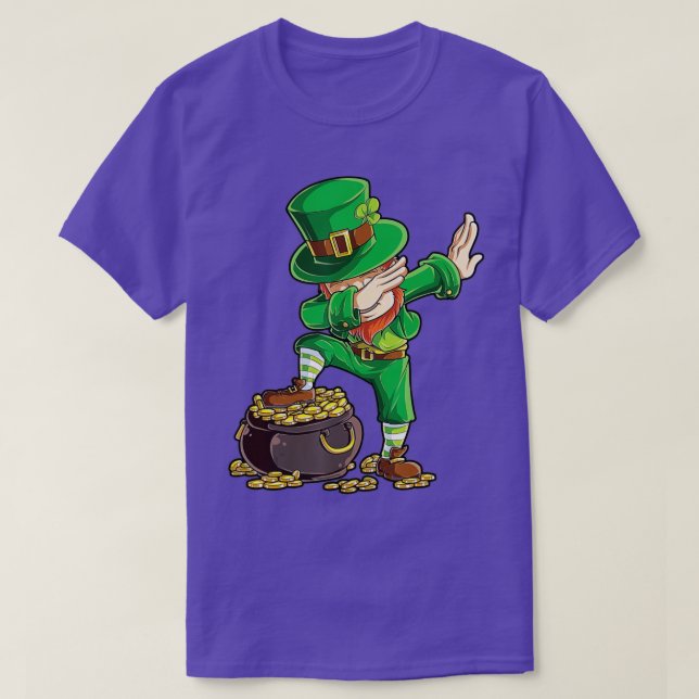 St Patricks Day Dabbing Leprechaun Boys Men Funny  T-Shirt (Design Front)