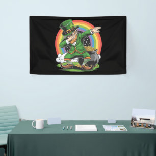 St Patricks Day Dabbing Leprechaun Dab Dance Banner