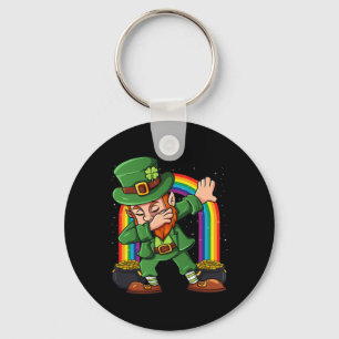 St Patricks Day Dabbing Leprechaun Irish Boys Girl Key Ring