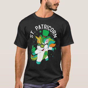 St Patricks Day Dabbing Unicorn Leprechaun Leprico T-Shirt